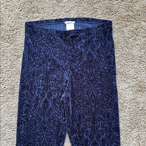 Wolford Ada Leggings Sapphire Blue Velvet Pattern Leggings - Picture 2 of 8